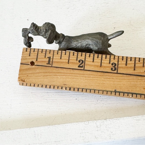 Pewter Dog Figurine by Philip Kraczkowski Hallmark Cards 1975 Little Gallery - Picture 12 of 13